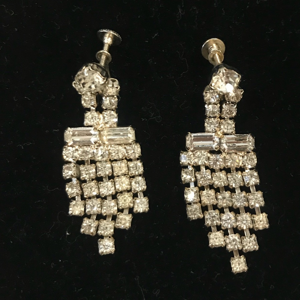 Vintage evening chandelier earrings